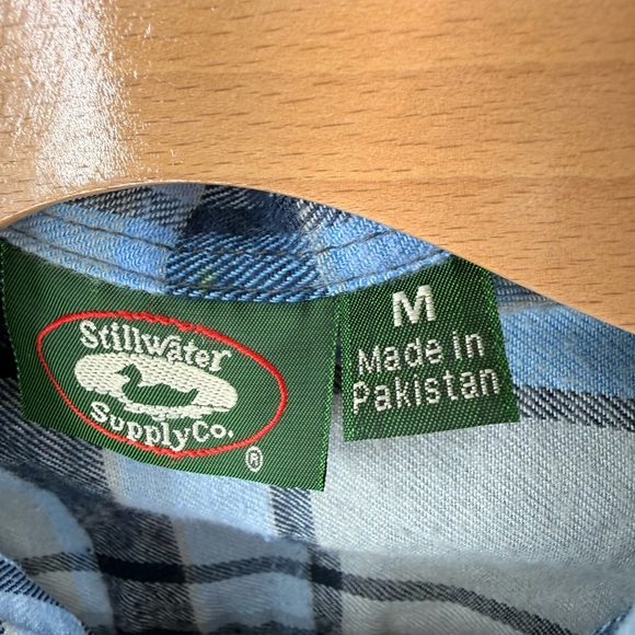 Stillwater Supply Co Shirt Womens Size Medium Blue Plaid Button Up Flannel NWT - Picture 4 of 7
